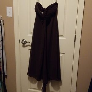 Strapless Brown Bridesmaid dress